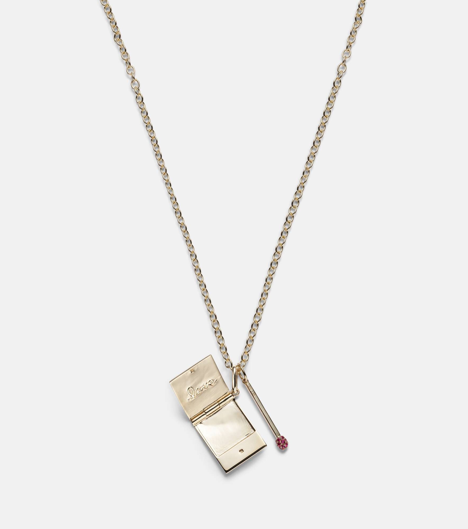 Perfect Match 14kt gold necklace with diamonds and rubies - 7