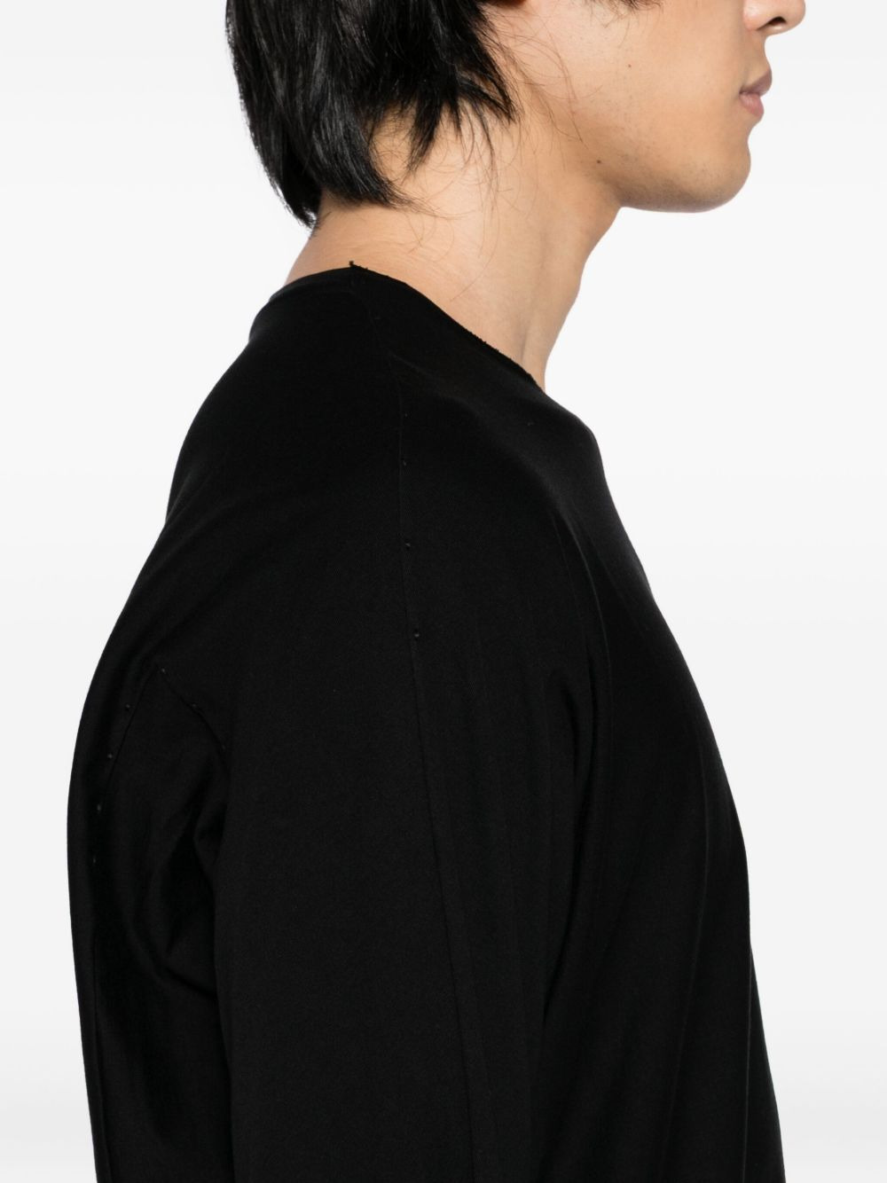 raw-cut cotton T-shirt - 4