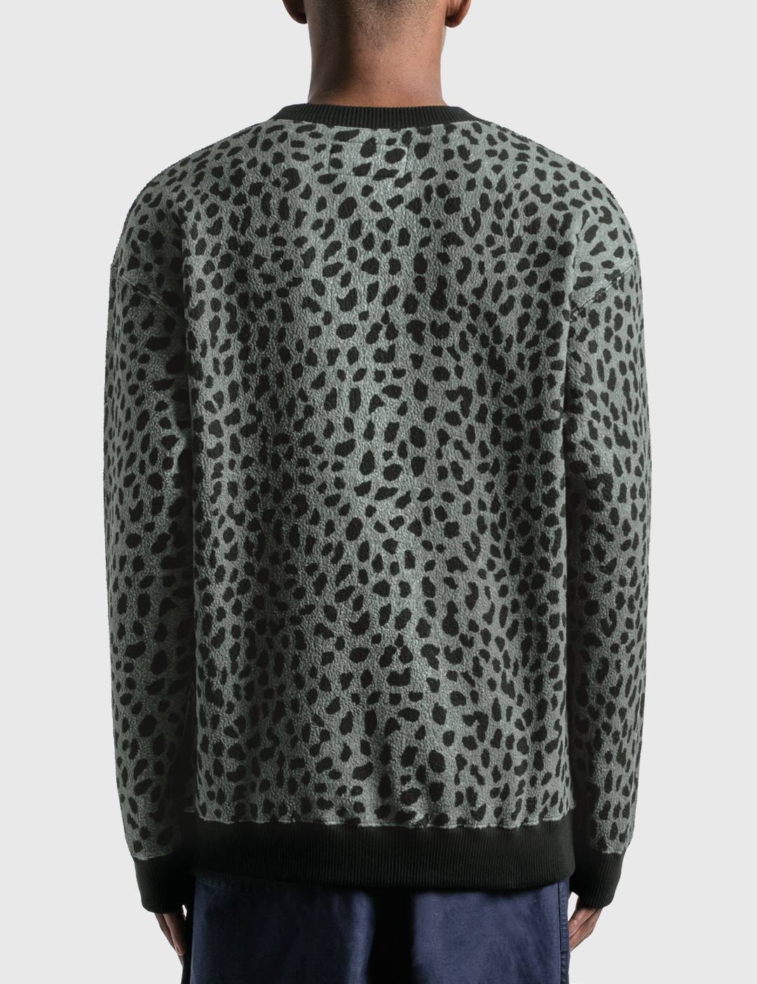 Leopard Fleece Crew Neck Sweat Shirt - 3