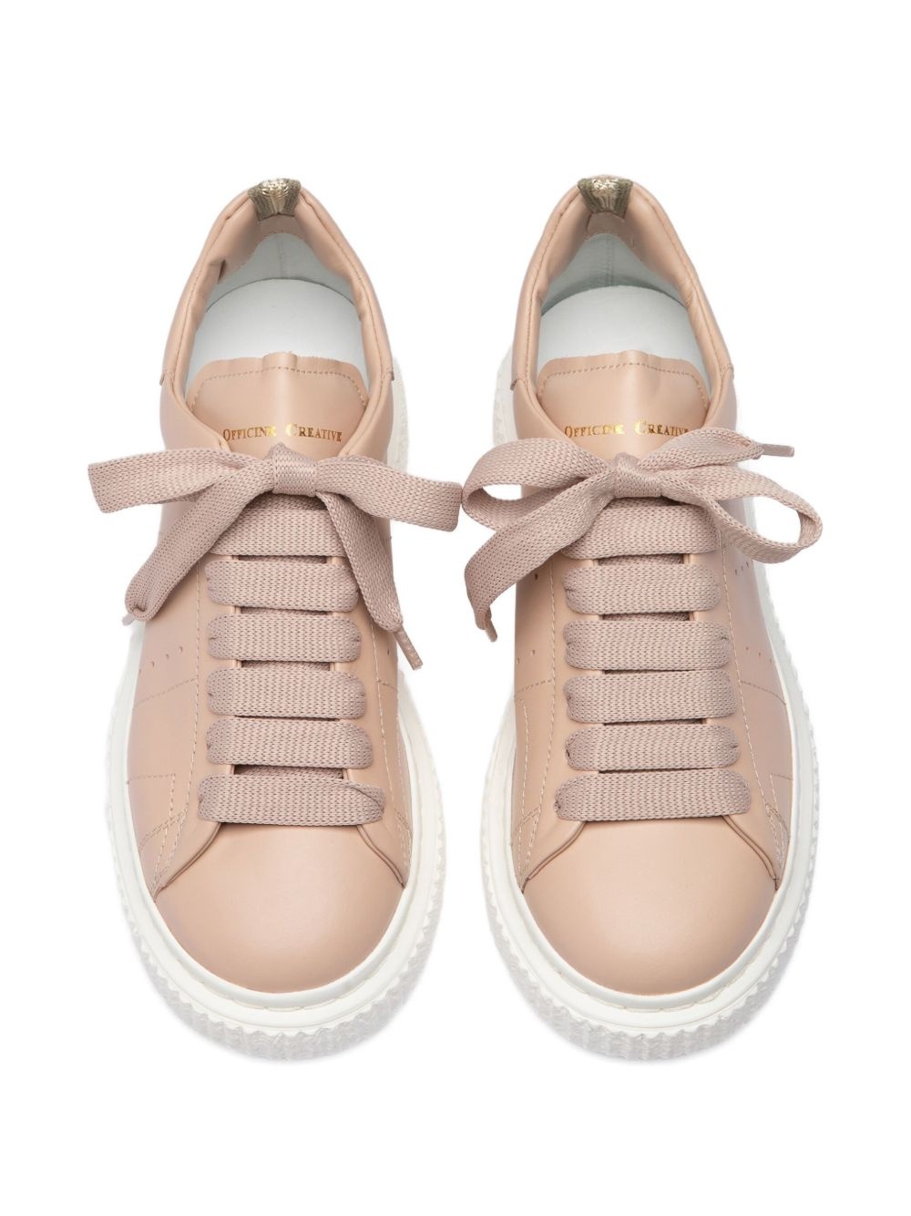 Krace leather lace-up trainers - 4