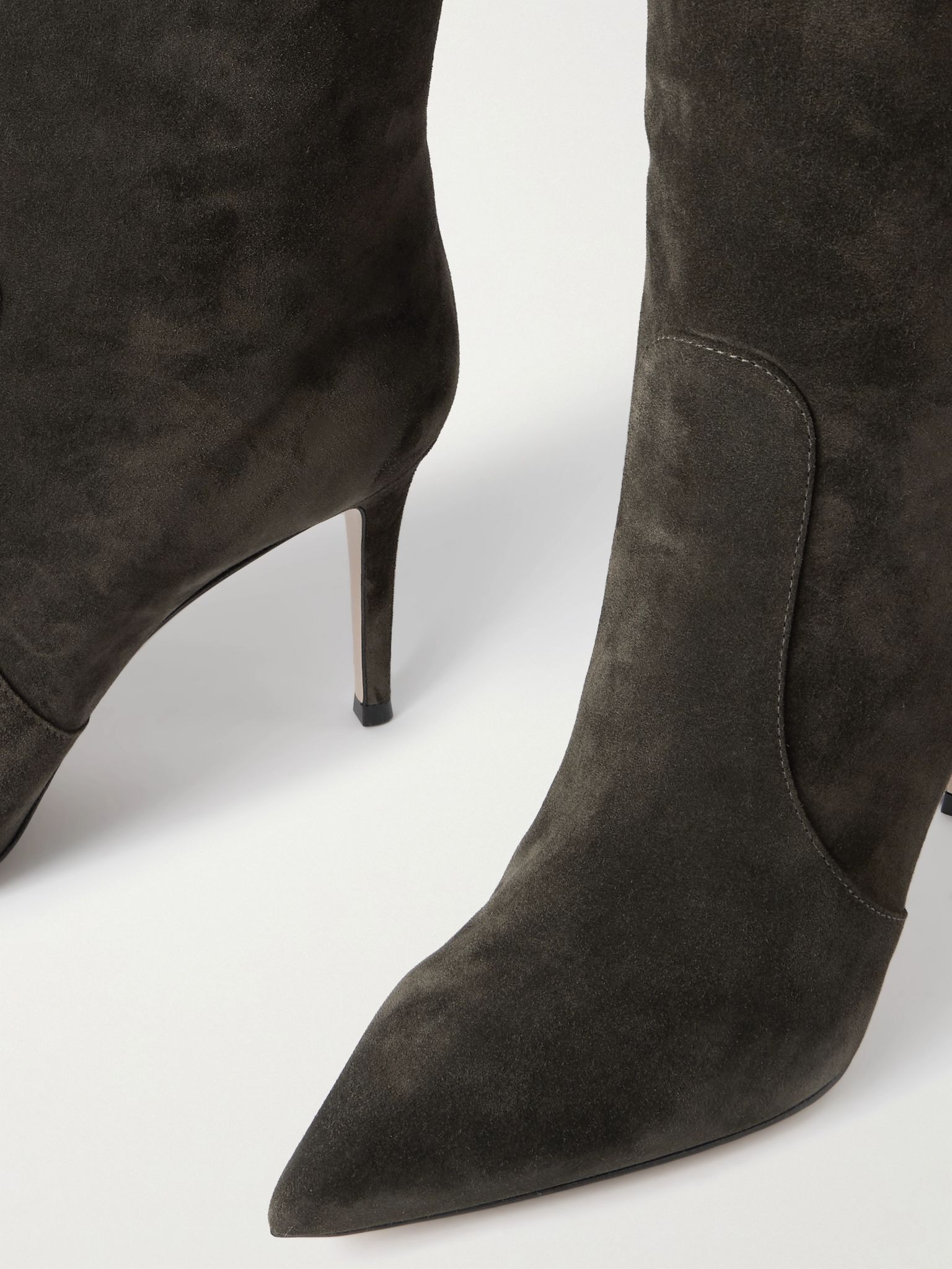 Hansen 85 suede over-the-knee boots Dark green - 4
