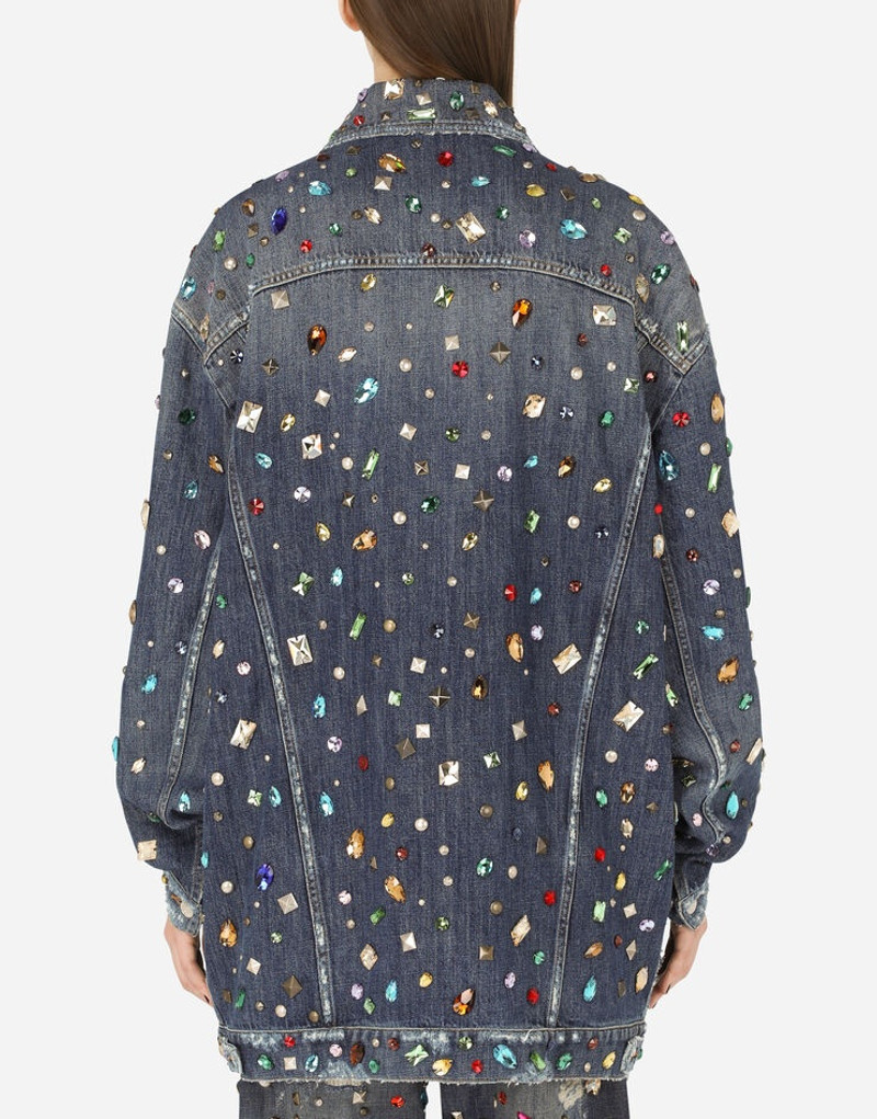 Denim jacket with rhinestone details 3