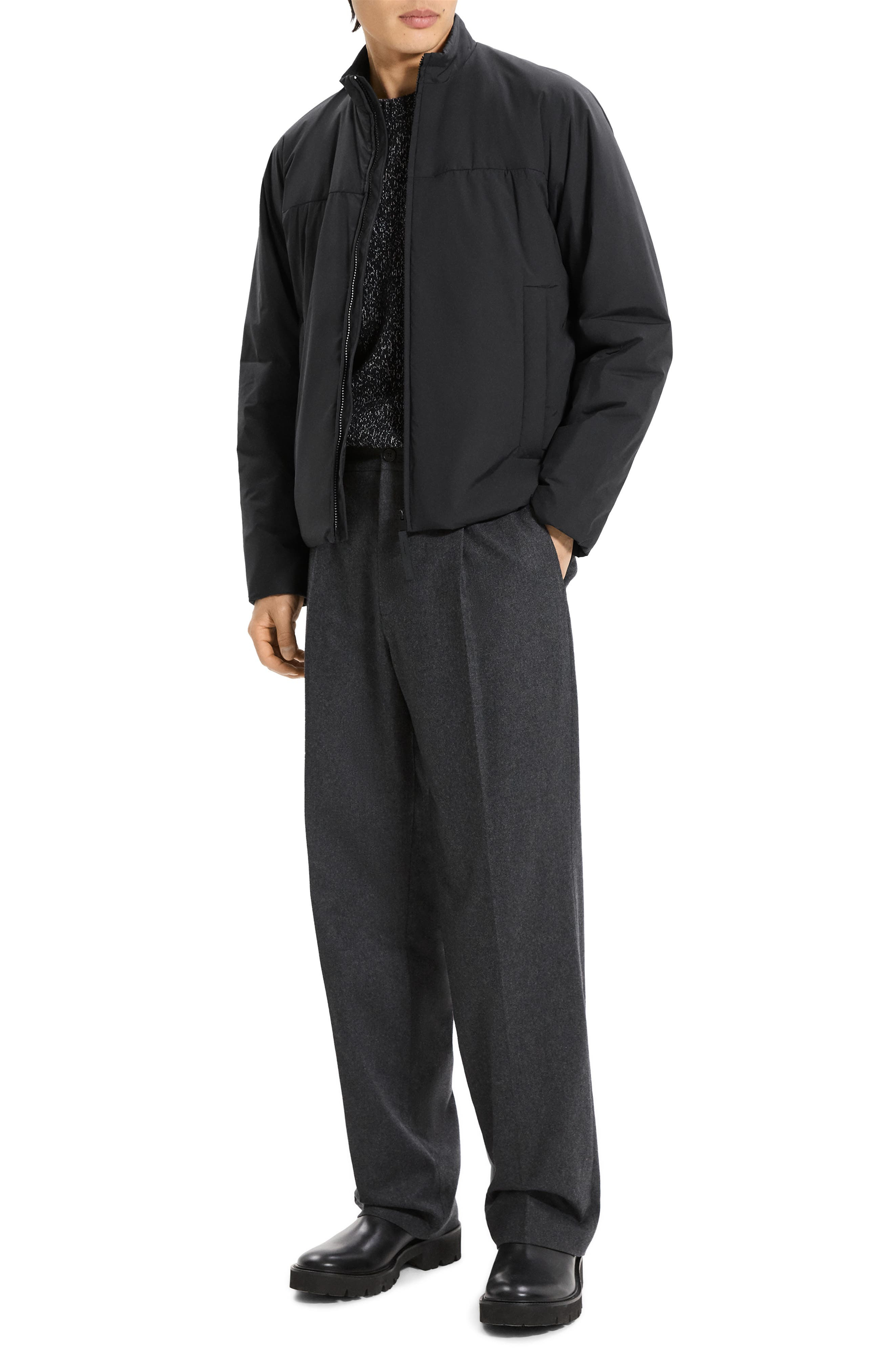 Theory Lightweight Zip-Up Jacket in Black at Nordstrom - 7