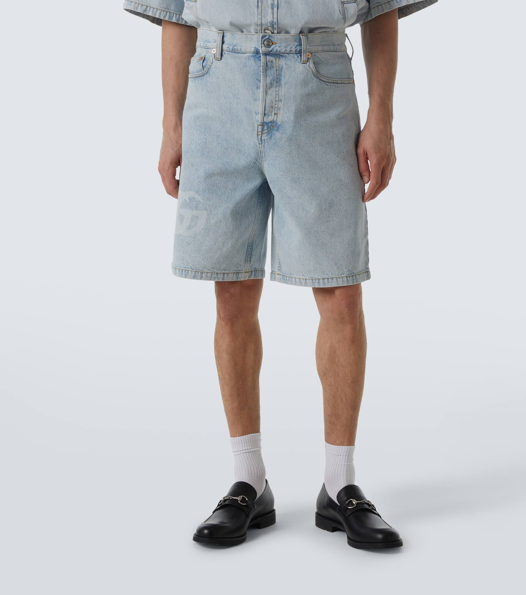 GG denim Bermuda shorts - 3