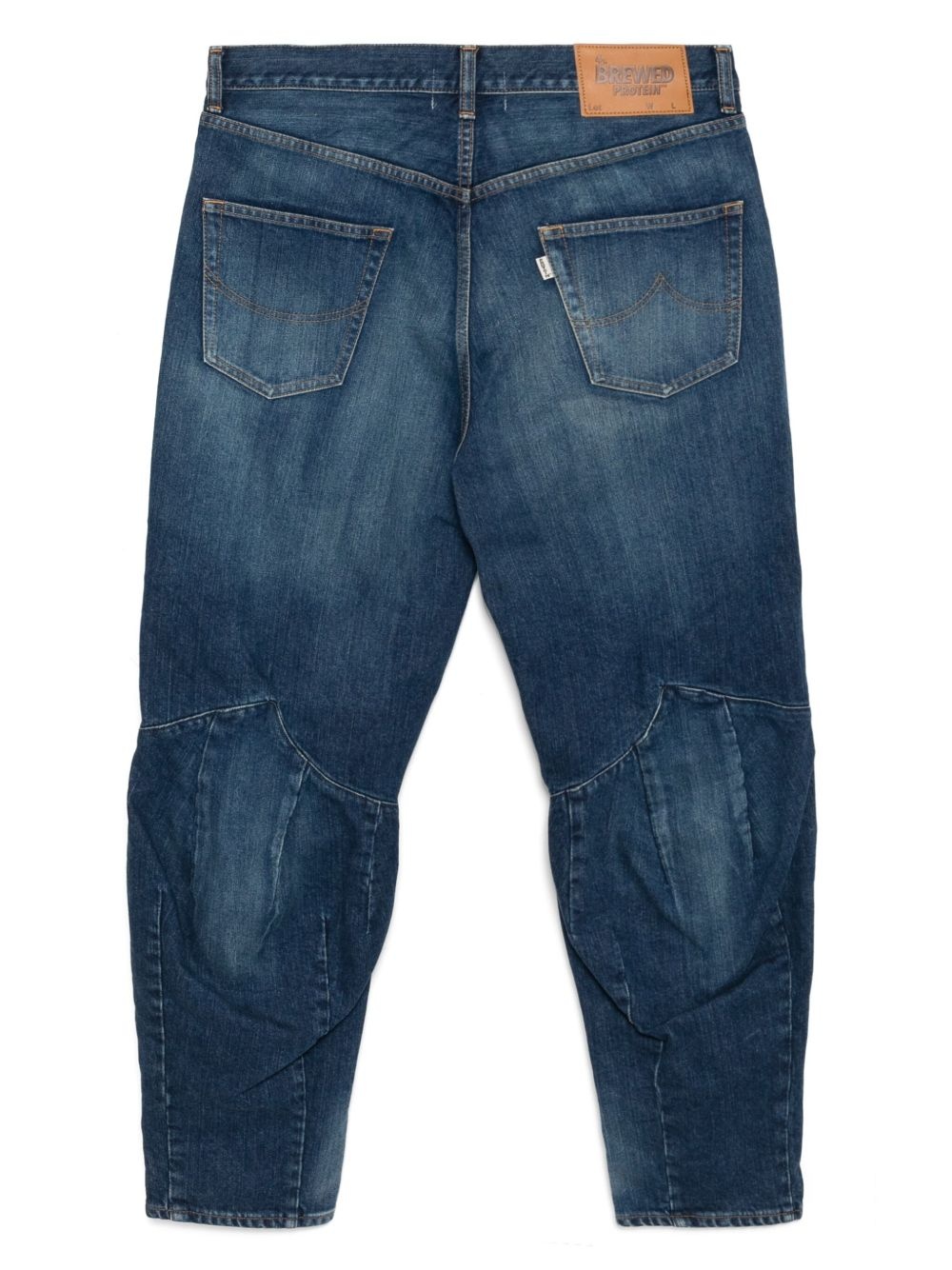 draped detailing jeans - 2