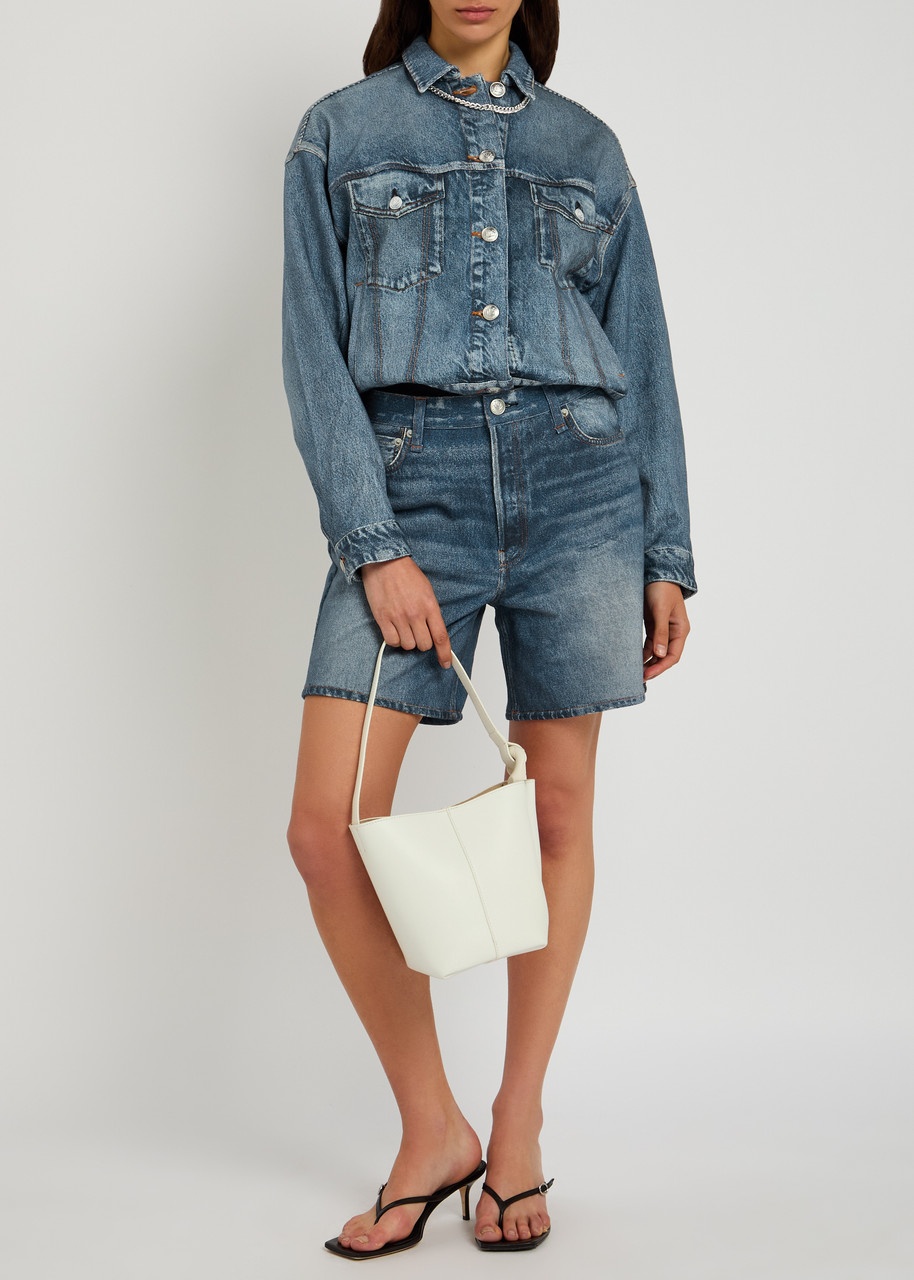 Rag & Bone Miramar Trucker Denim-print Terry Jacket - 4