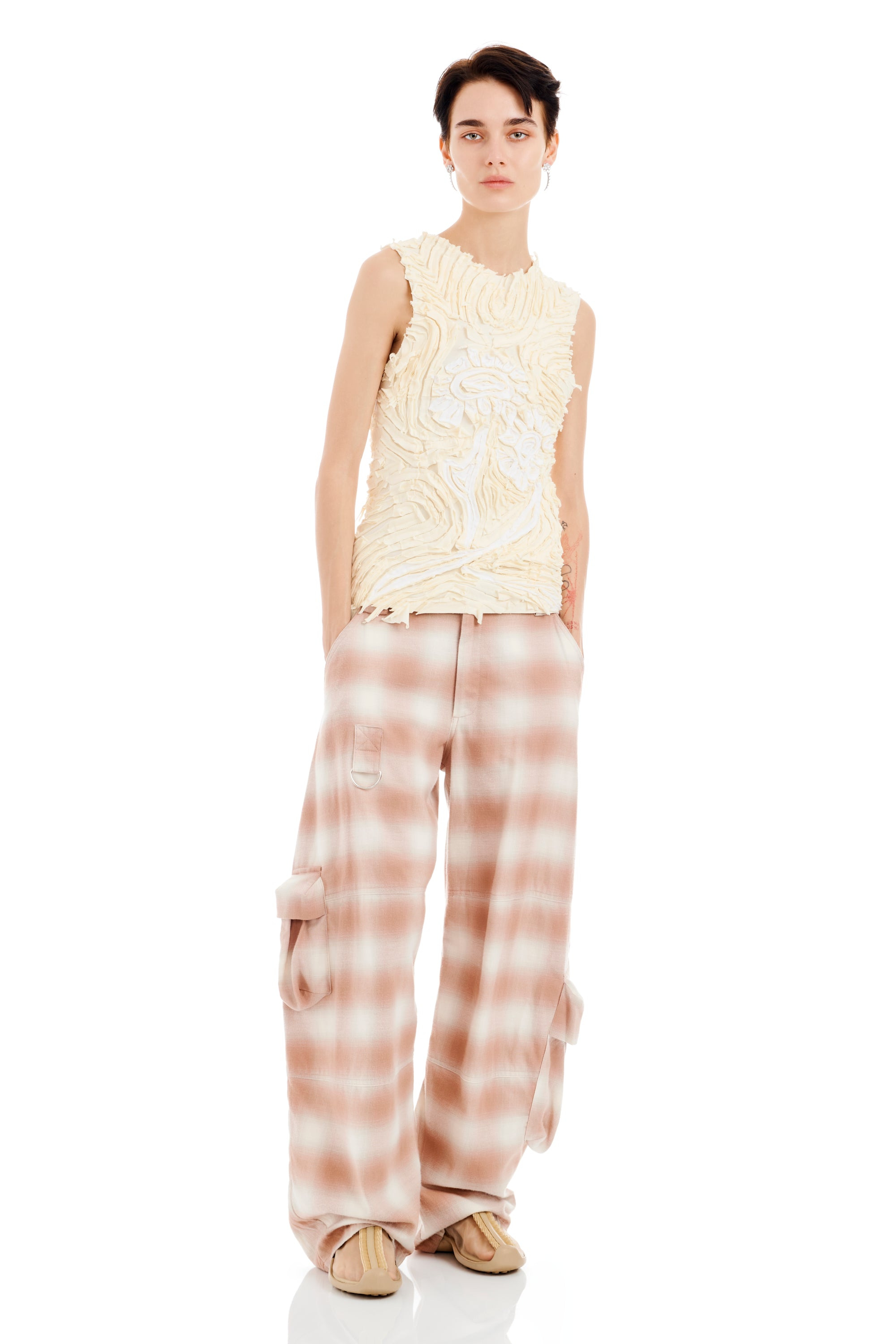 IVORY CHIRP FLOWER TANK - 6