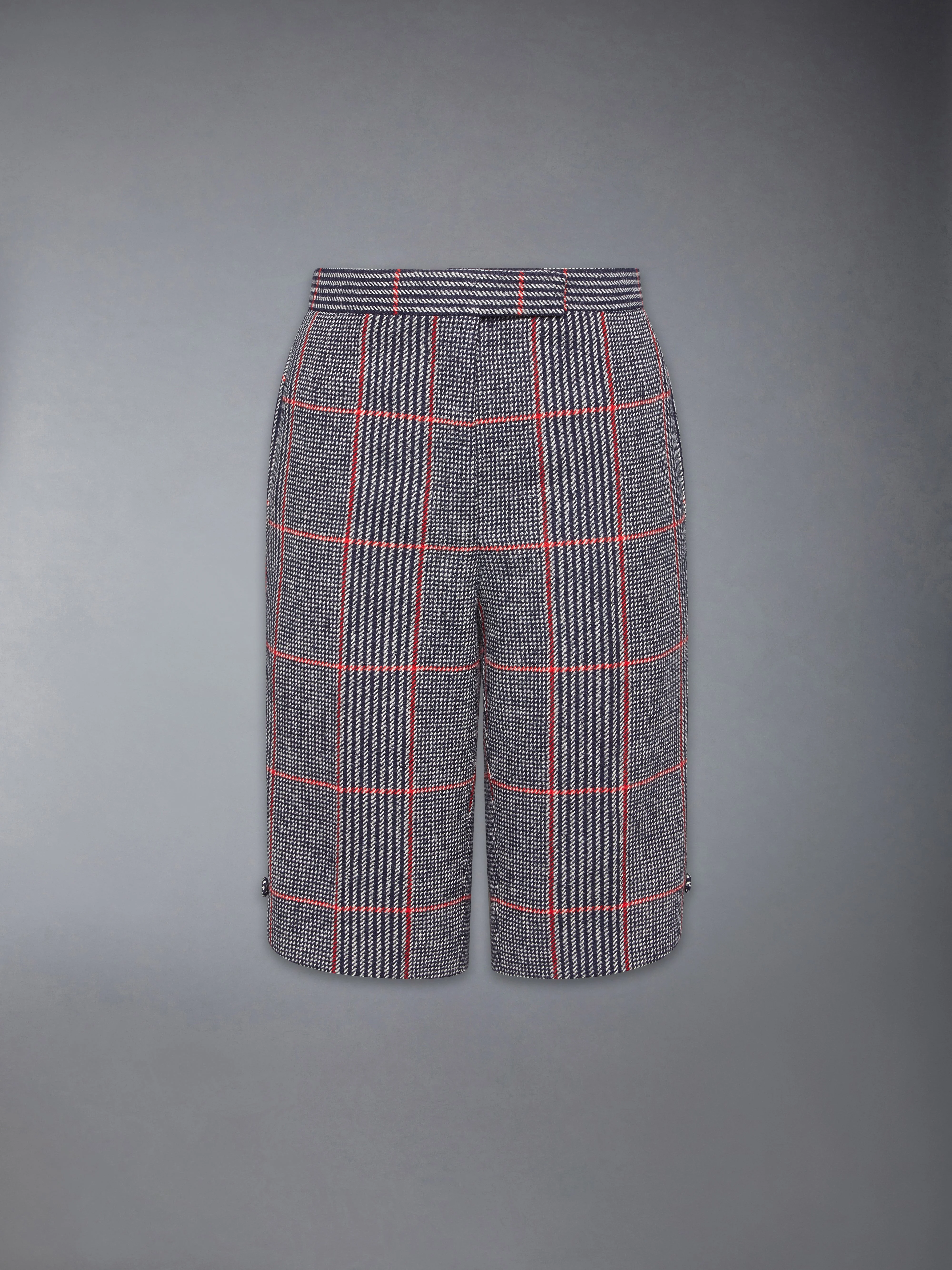OVERSIZED CHECK HUNTING TWEED BERMUDA SHORT - 1
