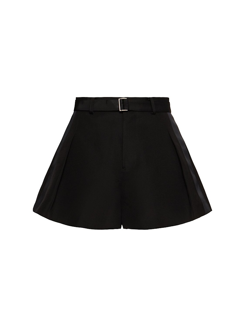 Double-faced silk & cotton shorts - 1