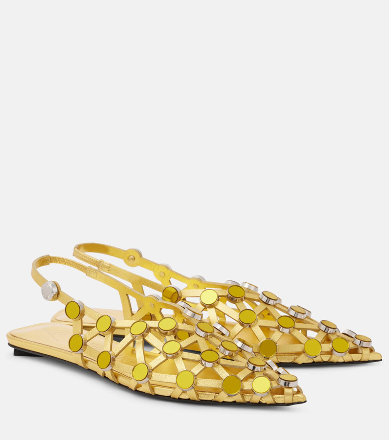 Grid ballerina shoes - 1