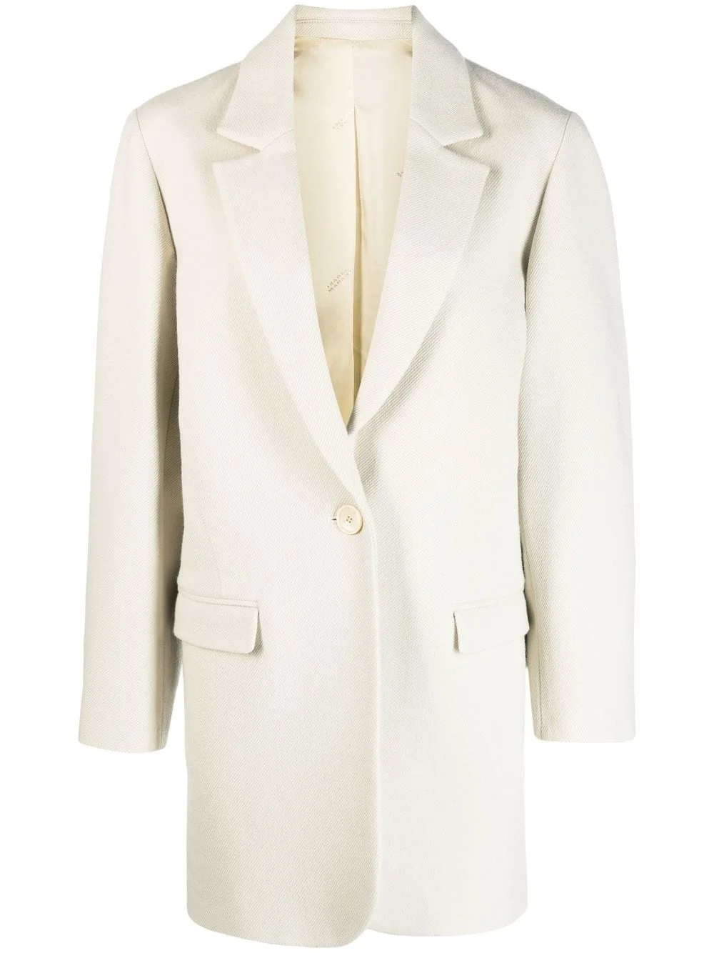 V-neck single-button coat - 1