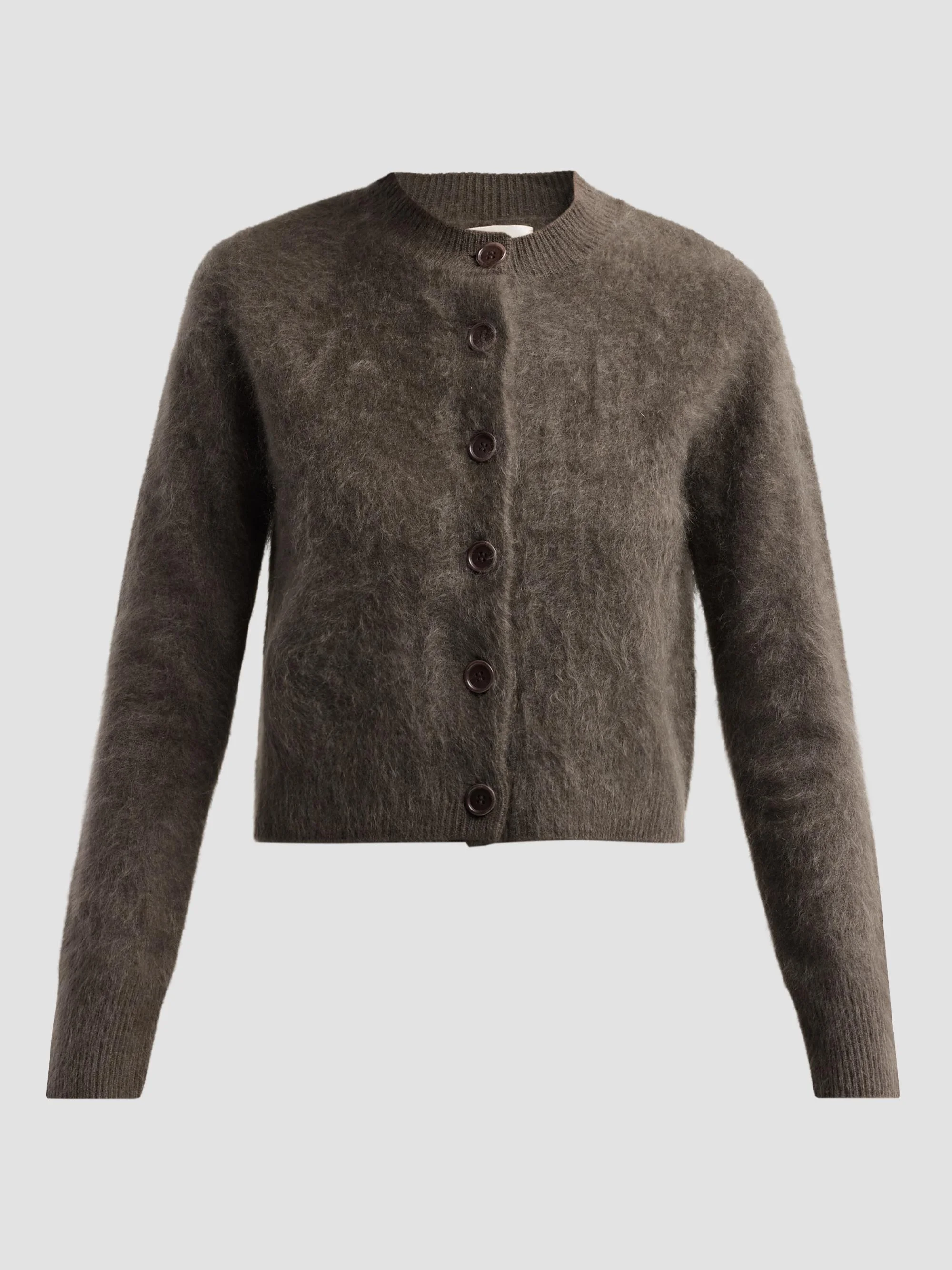 Women's Azalea Brushed Cashmere Cardigan - Dark Fern Brushed - 1