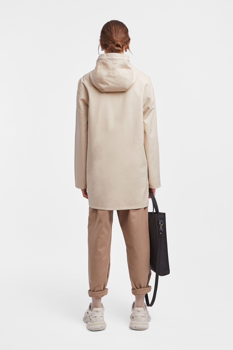 Stockholm Lightweight Zip Women Raincoat Oyster 4