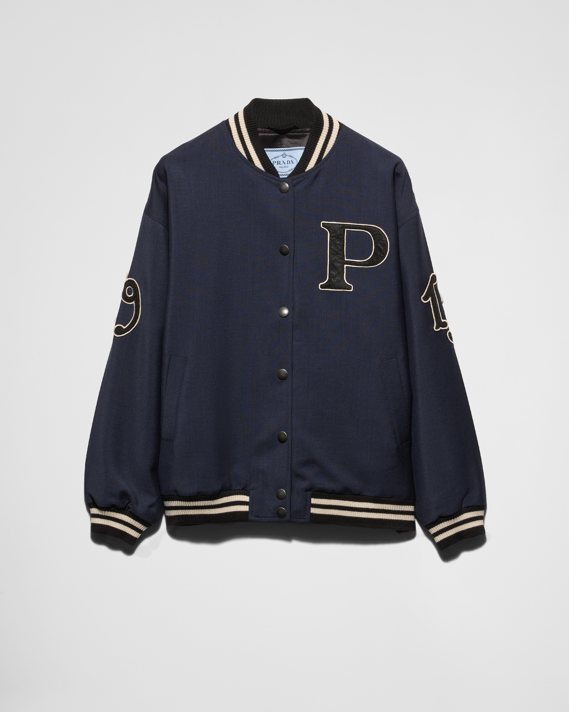 【プラダ・PRADA】Kid mohair bomber jacket with patches Prada Kid Mohair Bomber Jacket with Patches | Saks Fifth Avenue