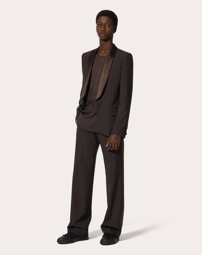 Valentino WOOL PANTS WITH BELT AND SATIN SIDE BANDS outlook
