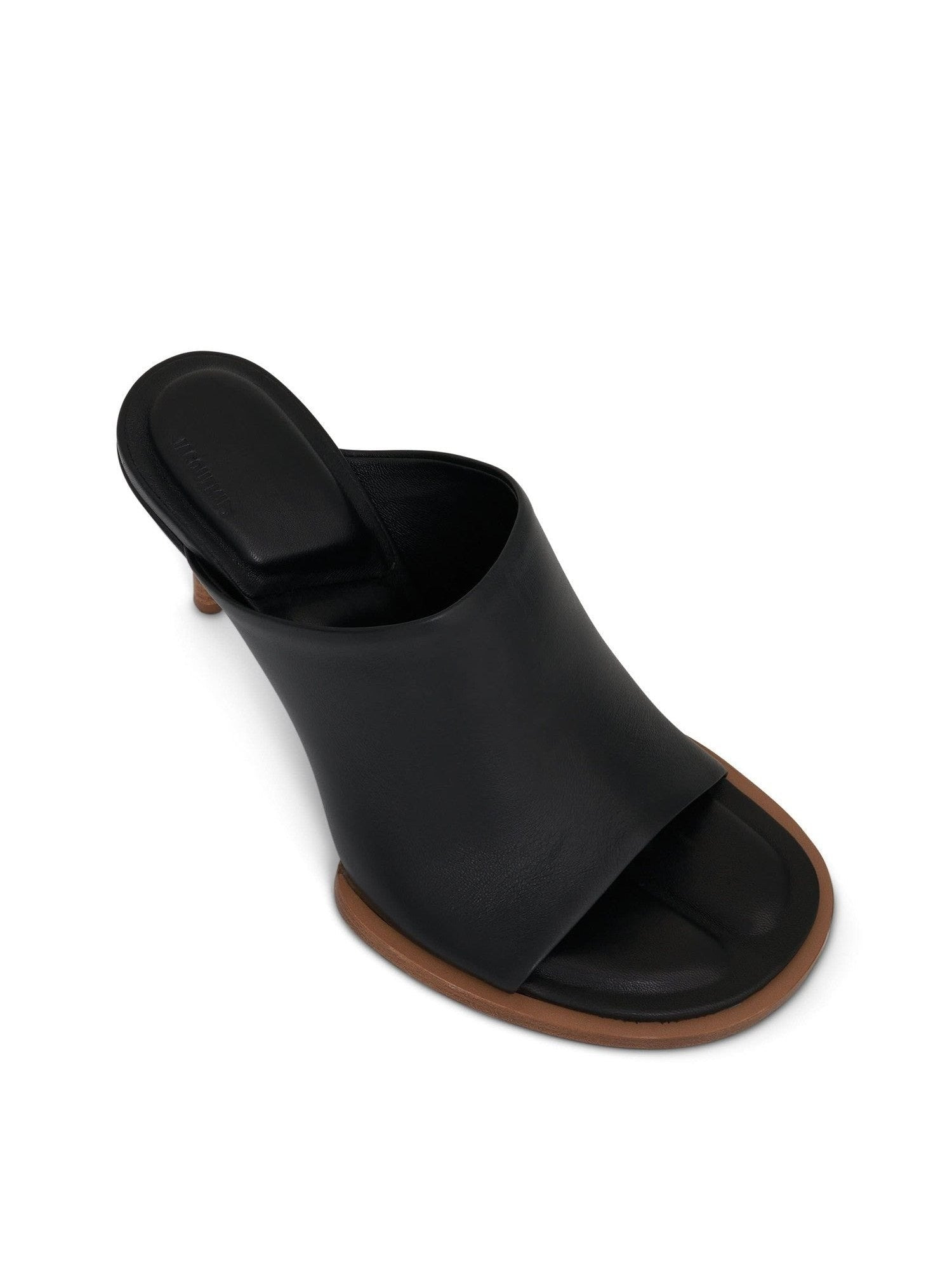 Carre Geometric Mules in Black - 4