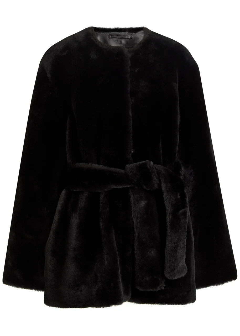Toteme Belted Shearling Jacket - 1