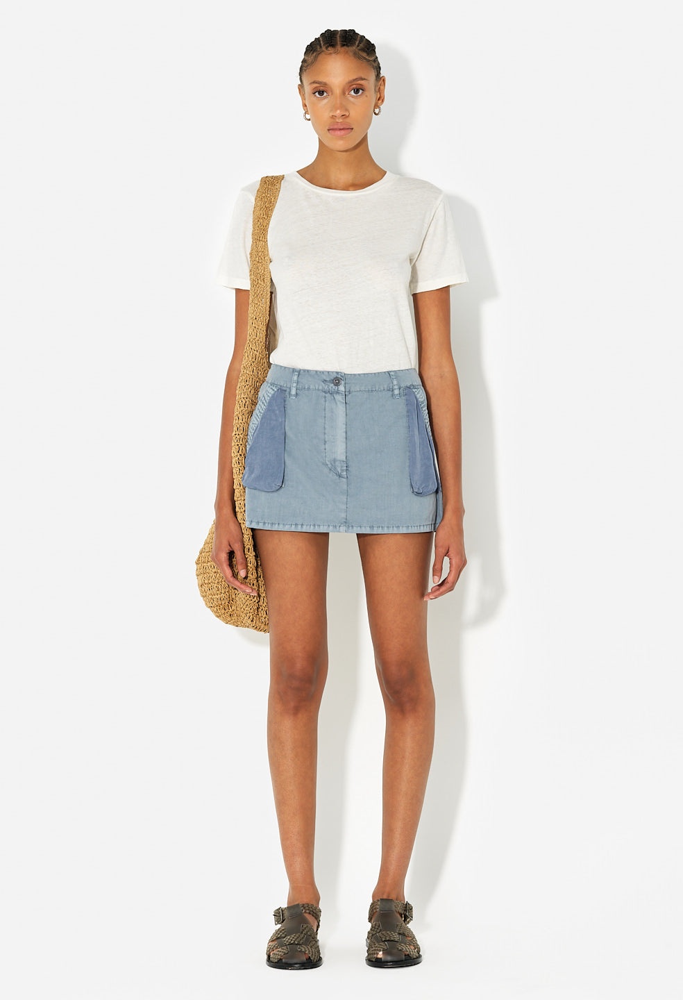 PANELED UTILITY MINI SKIRT - 4