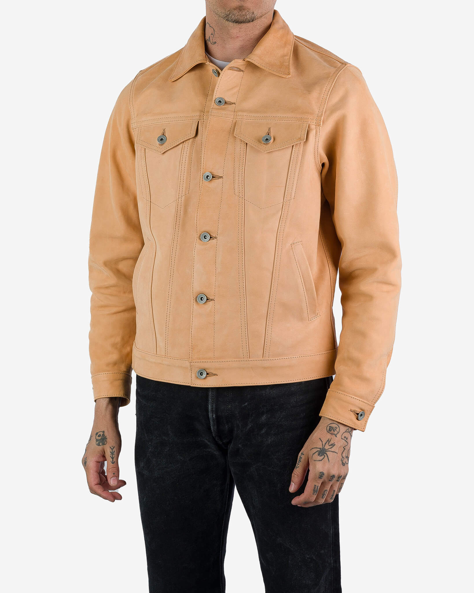 IHSB-EXT-NAT Iron Heart x Simmons Bilt Natural Horsehide Type III Jacket - The Extractor - 2