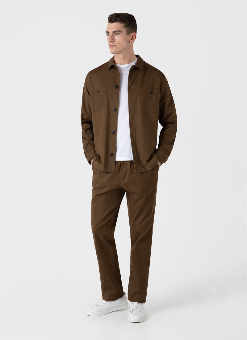 Sunspel Brushed Cotton Wool Overshirt outlook