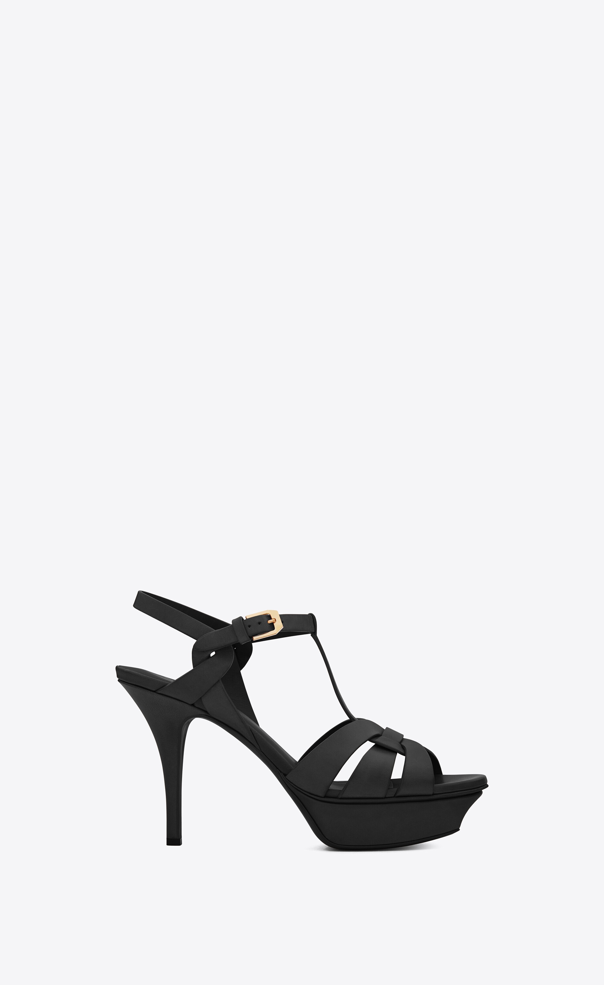 tribute platform sandals in smooth leather - 1