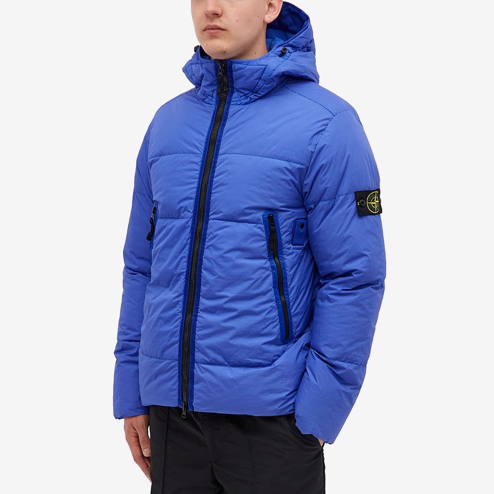 Stone Island Garment Dyed Crinkle Reps Hooded Down Jacket - 5