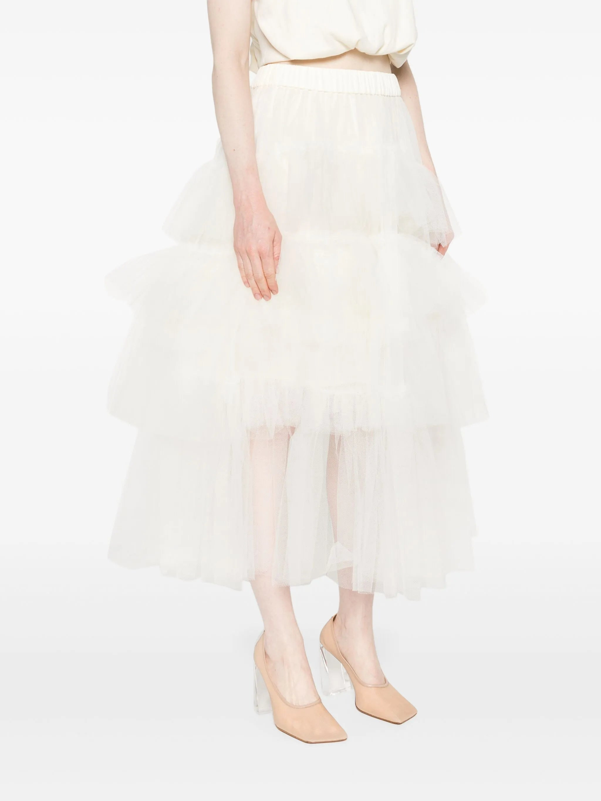 tulle midi skirt - 3