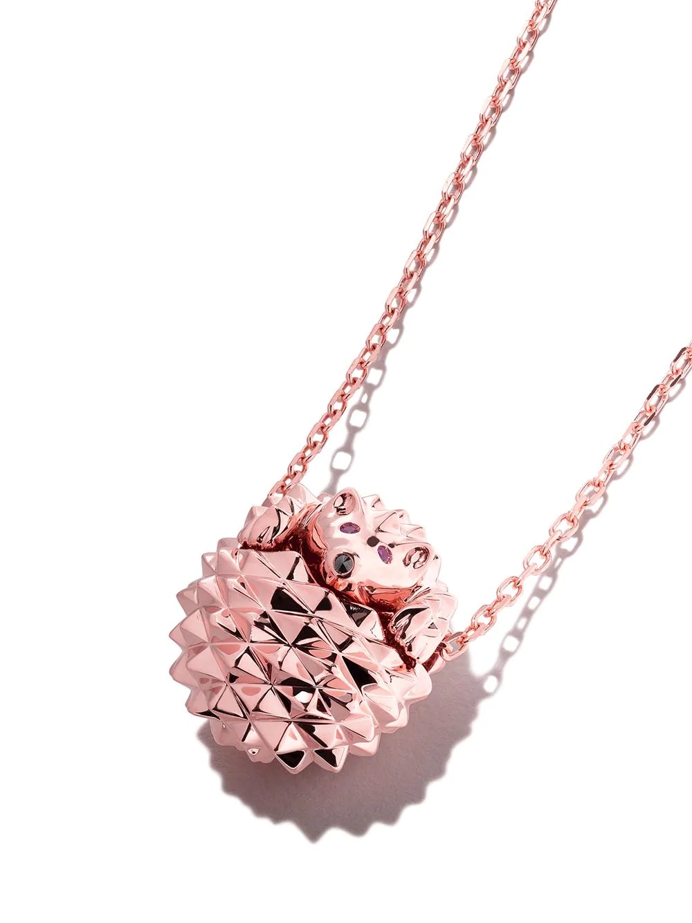 18kt rose gold Hans, the Hedgehog, pendant necklace - 3