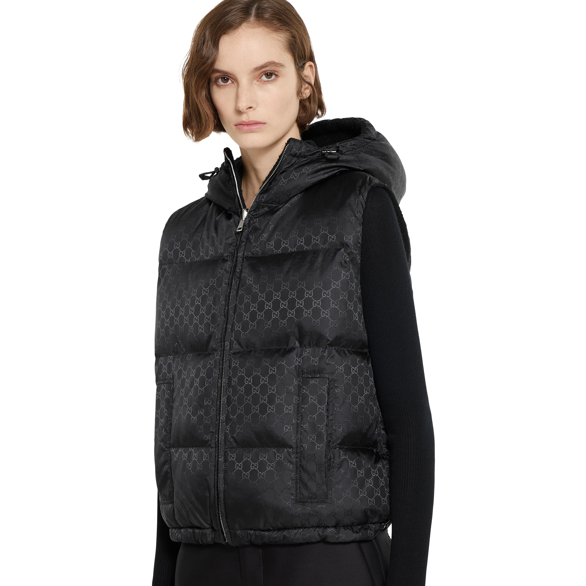 Reversible wool bouclé gilet - 6