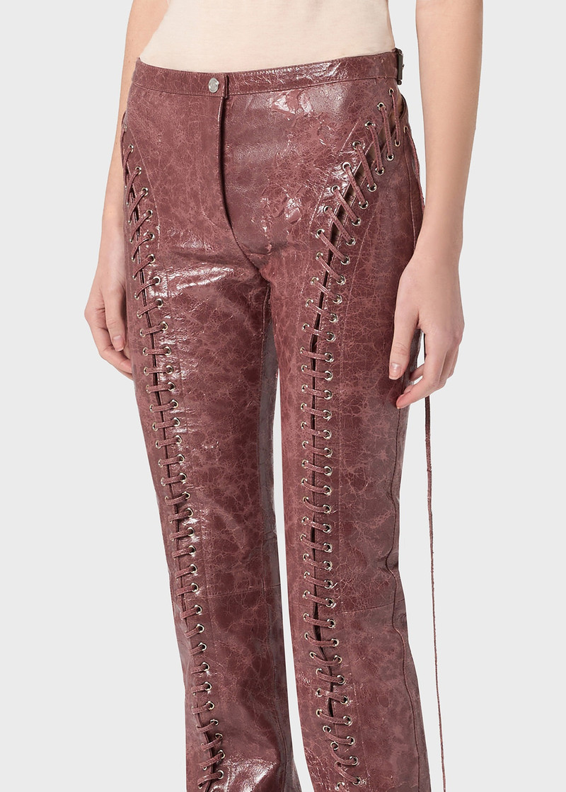 PANTS IN CRACKLE-EFFECT LEATHER 5
