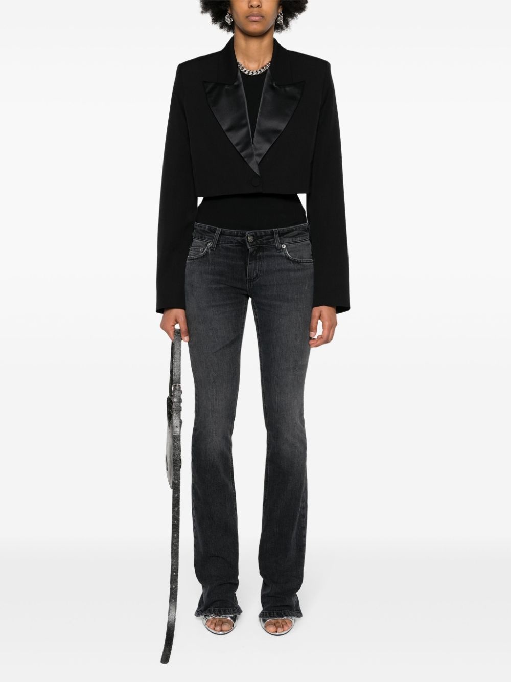 logo-patch bootcut jeans - 2