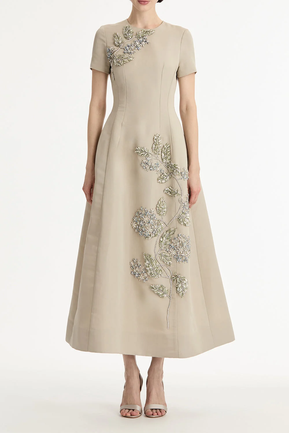 Crystal Flower Embroidered Dress - 1