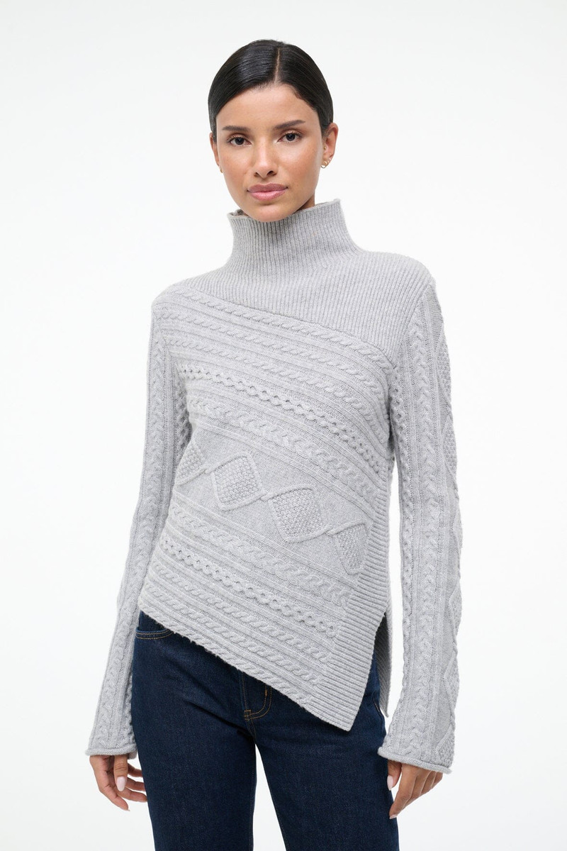 STAUD STAUD SIDNEY SWEATER HEATHER GREY outlook