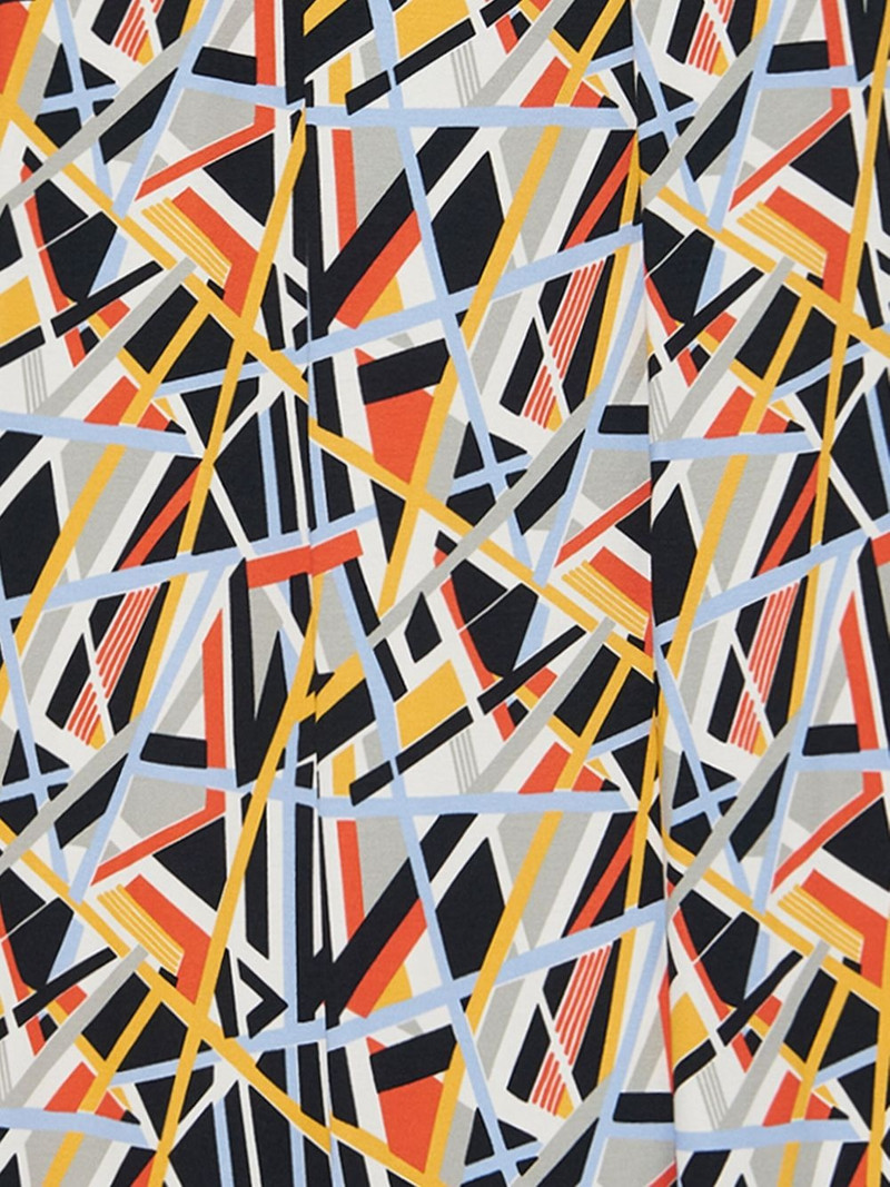 ROSETTA GETTY abstract-print pleat-detail maxi skirt outlook