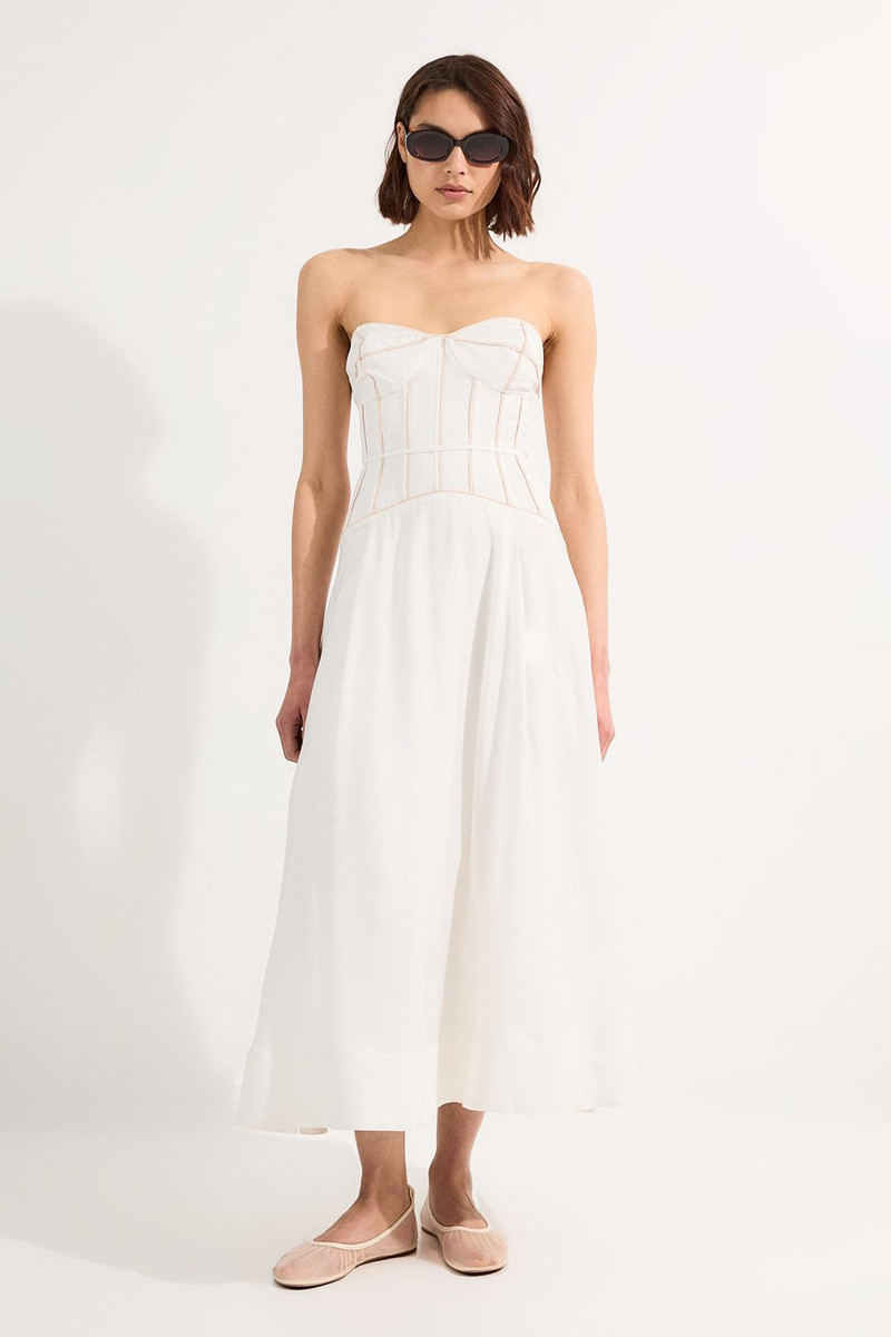 Viscose Linen Corset Prom Dress 1