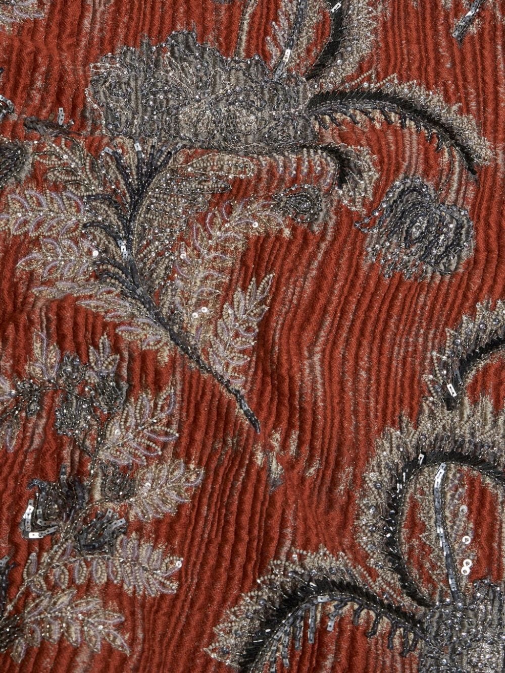 quilted jacquard coat - 3