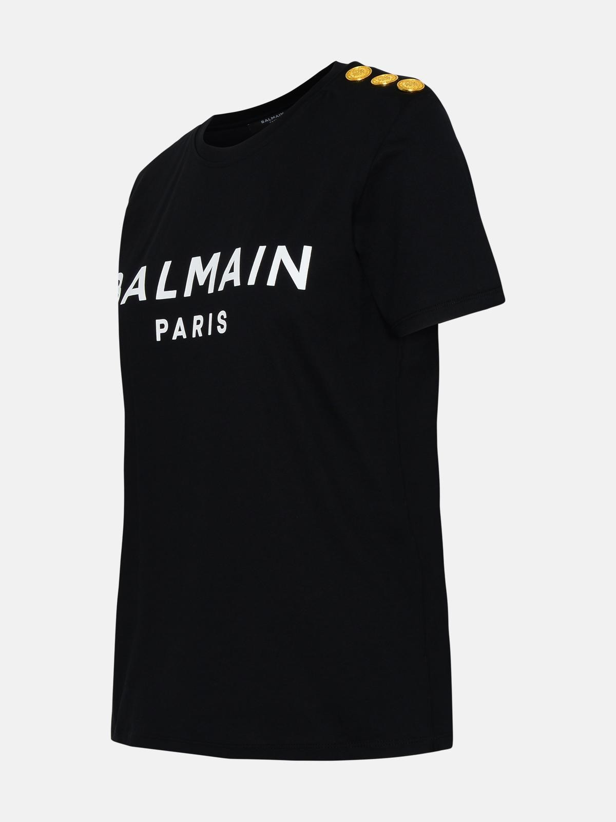 BLACK COTTON T-SHIRT - 2
