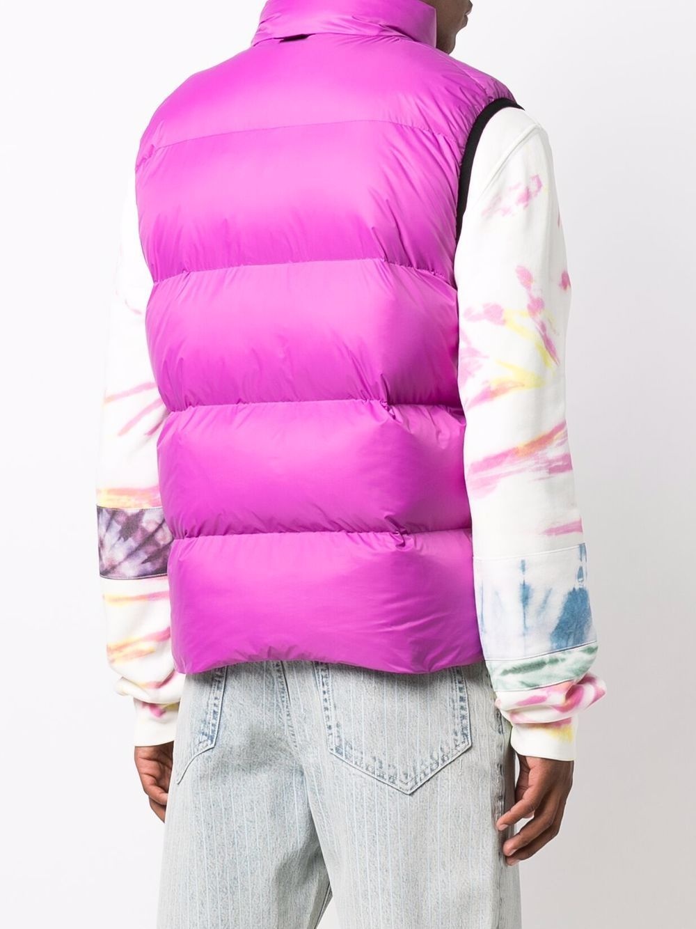 logo-patch padded gilet - 4