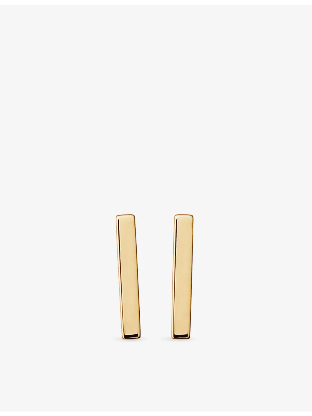 Fine Bar 9ct Yellow-Gold Stud Earrings - 1