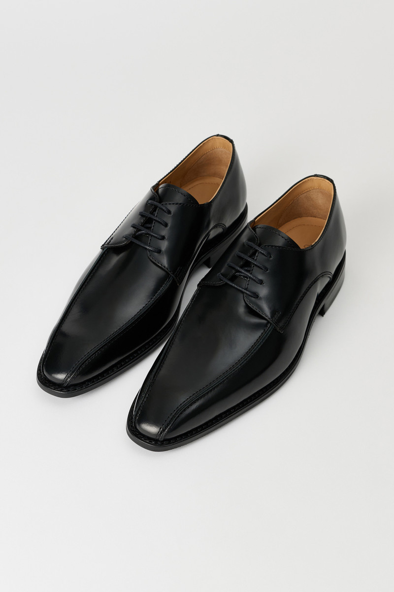 Railway Shoe Glazed Black Leather 7
