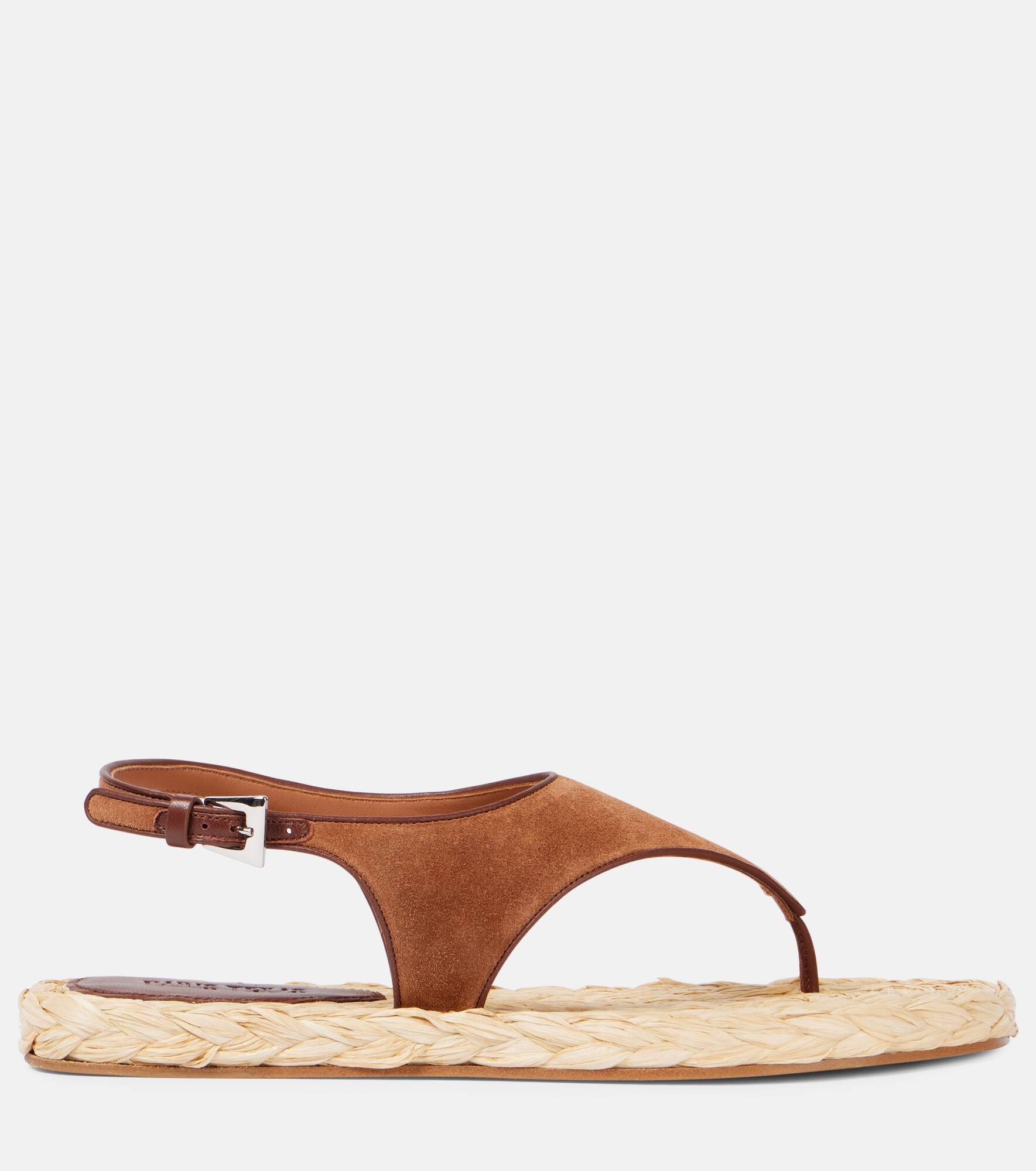 Amalfi suede thong sandals - 4