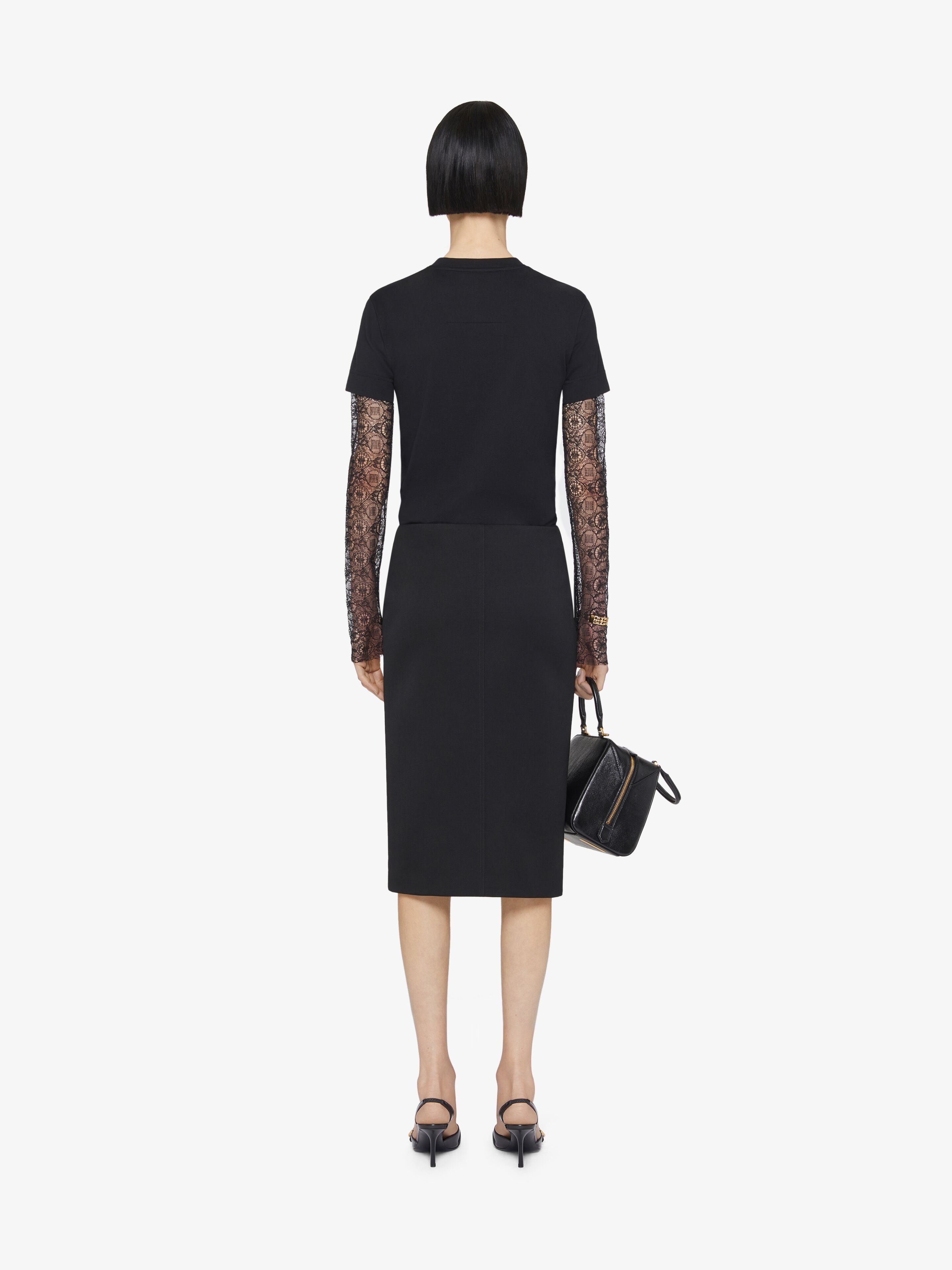 SKIRT IN WOOL WITH 4G DETAIL - 4
