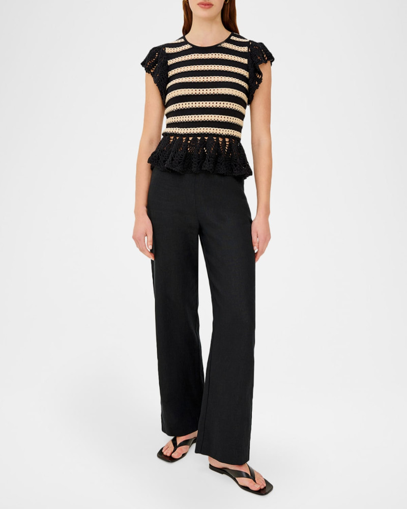 Rails Coen Stripe Cotton-Crochet Top outlook