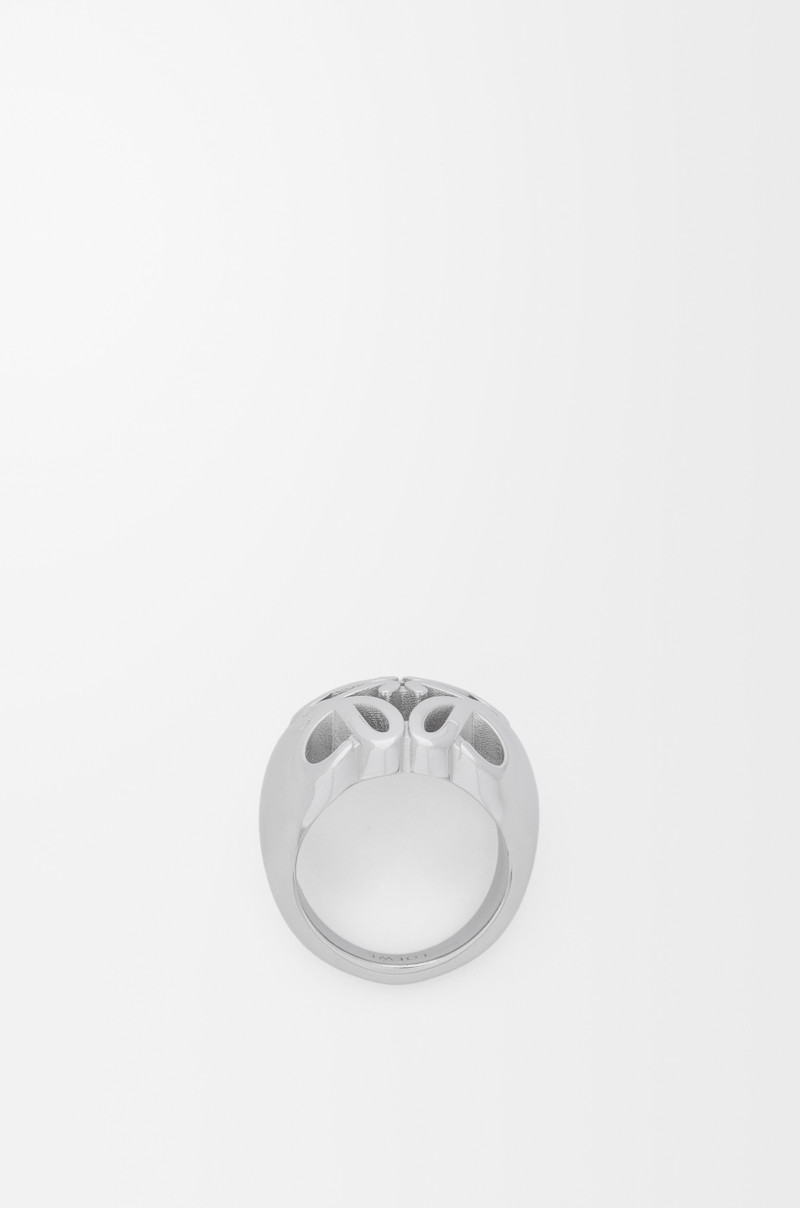 Loewe Anagram Bombé signet ring in sterling silver outlook
