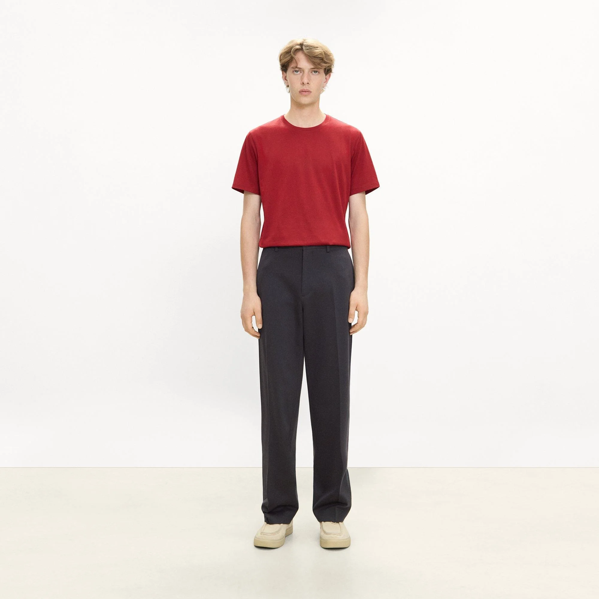 Straight Pant in Knit Twill - 1