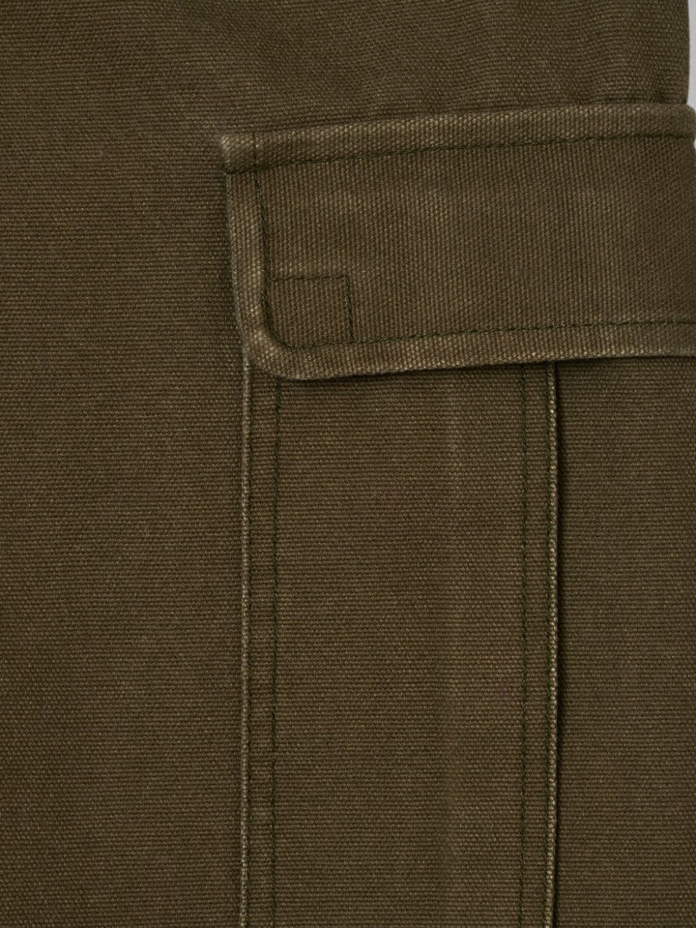 cargo-pocket canvas midi skirt - 5