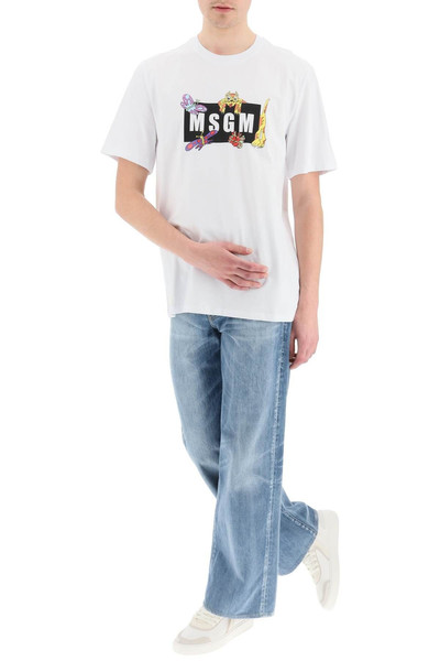 MSGM FUNNY TIGER LOGO BOX T-SHIRT outlook