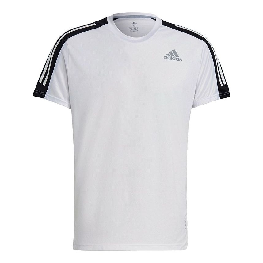 adidas Own The Run Tee Running Sports Round Neck Short Sleeve White GM1596 - 1