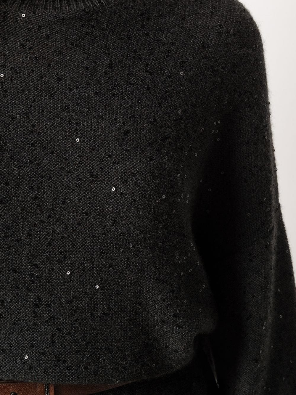 sequin-embroidered knit dress - 5