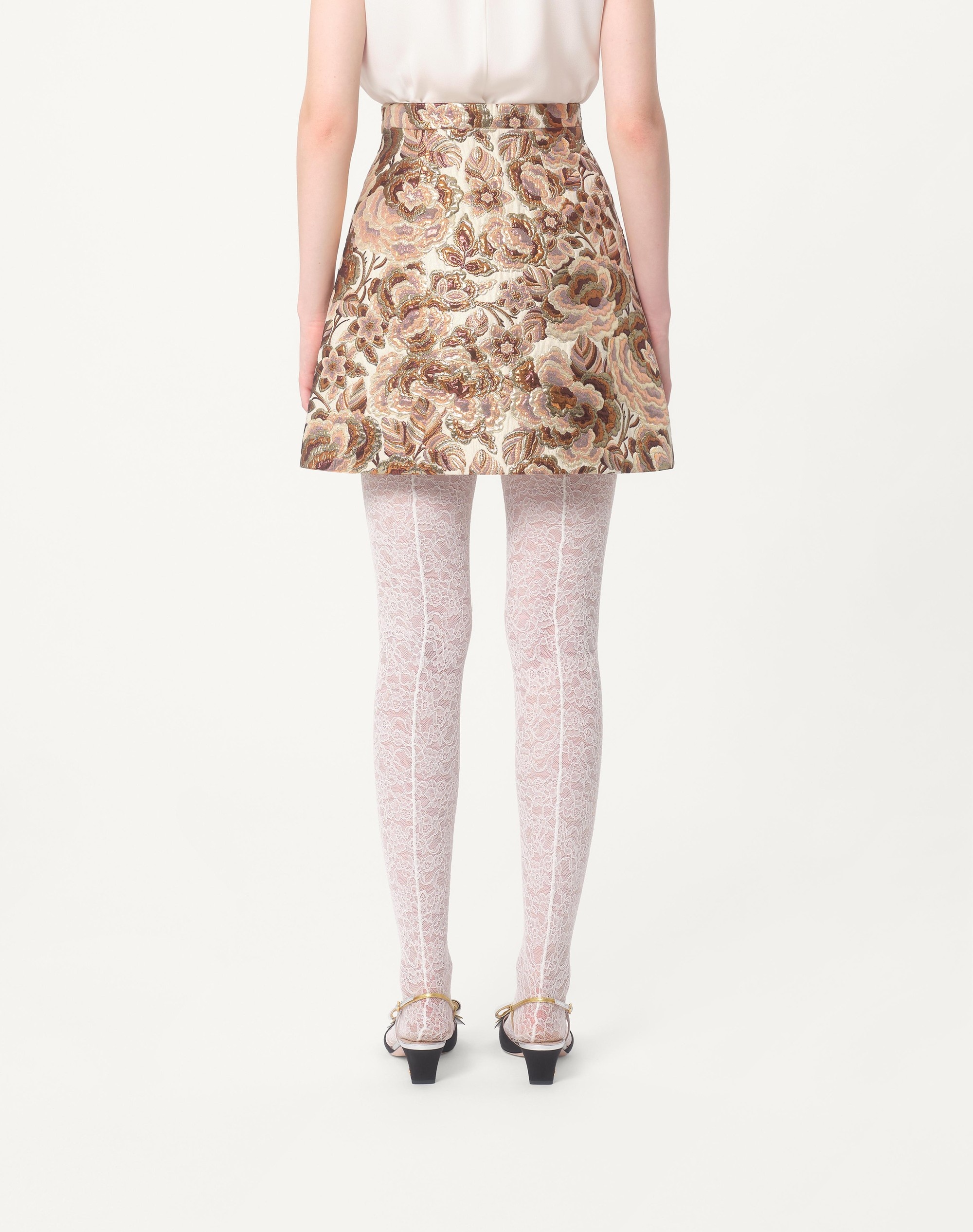 APRES L'HIVER MATELASSE' ROSE LUREX SKIRT - 7